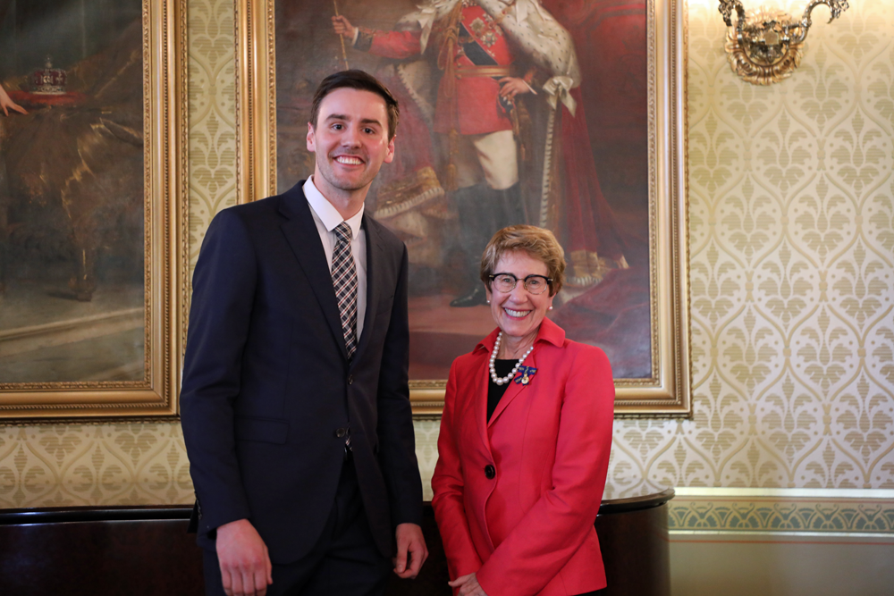 Her Excellency the Honourable Margaret Beazley AC QC with 2020 Tim Fairfax AC John Monash Scholar Nicholas Duddy