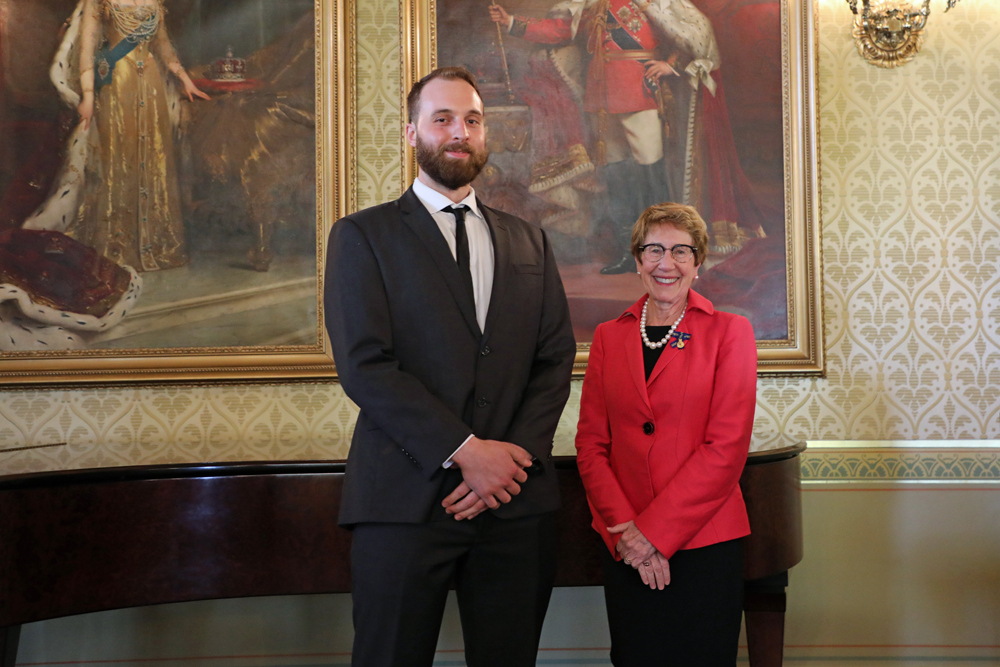 Her Excellency the Honourable Margaret Beazley AC QC with 2020 ANZAC Centenary John Monash Scholar Robert Lean
