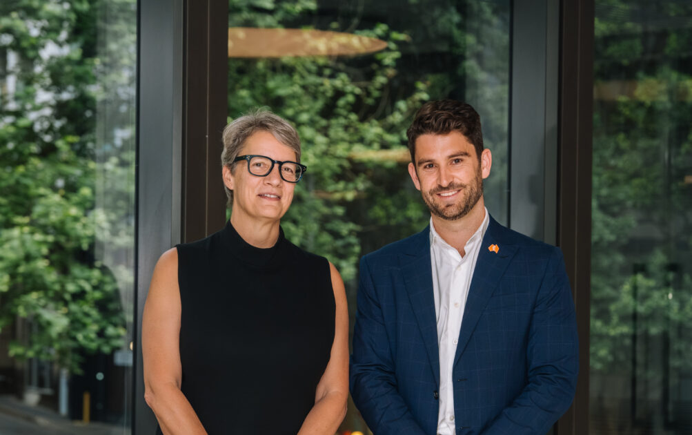 Professor Michelle Simmons AO and John Monash Scholar Hugo Rourke