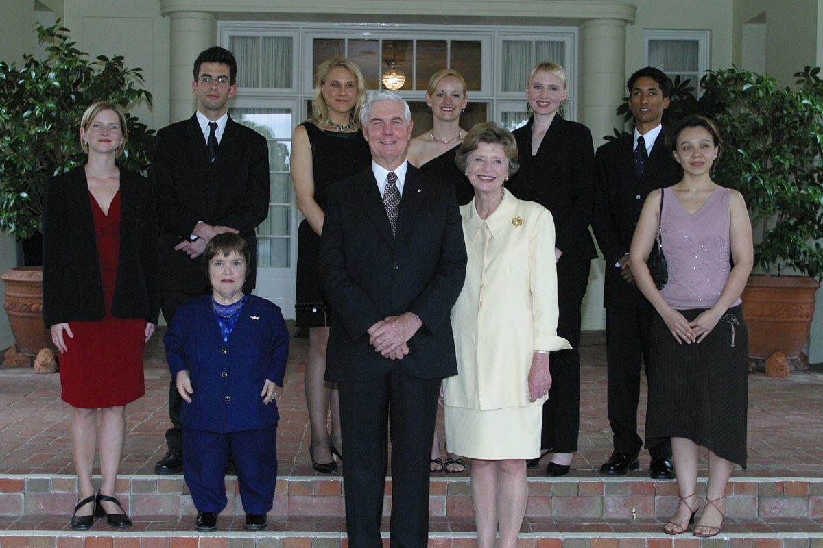 The inaugural John Monash Scholars presented to the Governor-General of Australia in 2004.